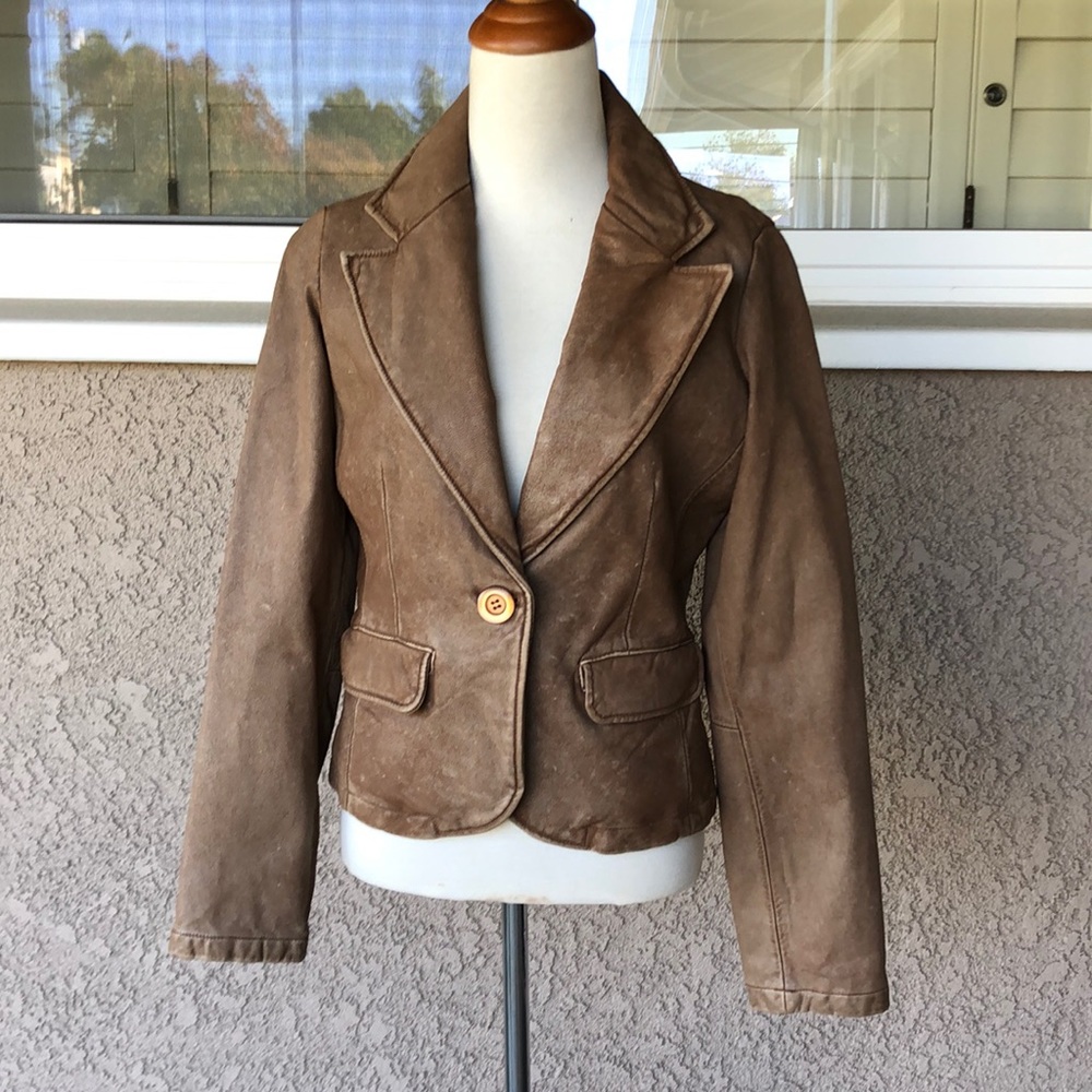 Vintage Luxe Arden B 100% leather jacket